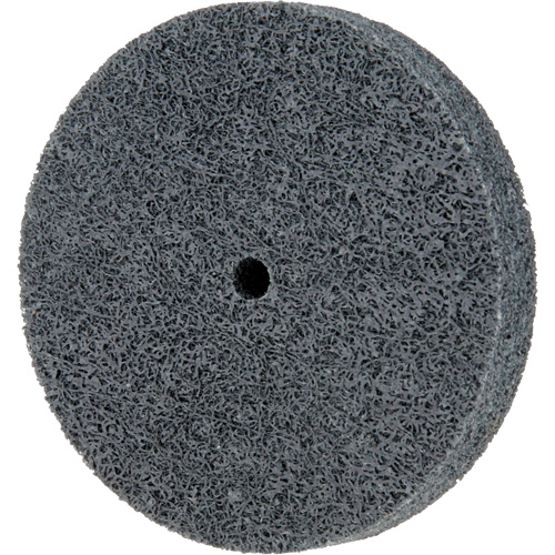Meule homog&egrave;ne &agrave; faible densit&eacute; de s&eacute;rie 500 Standard Abrasives, 3" x 1/2", Arbre de 1/4", Grain de Fin, Carbure de silicium Stor-it Systems