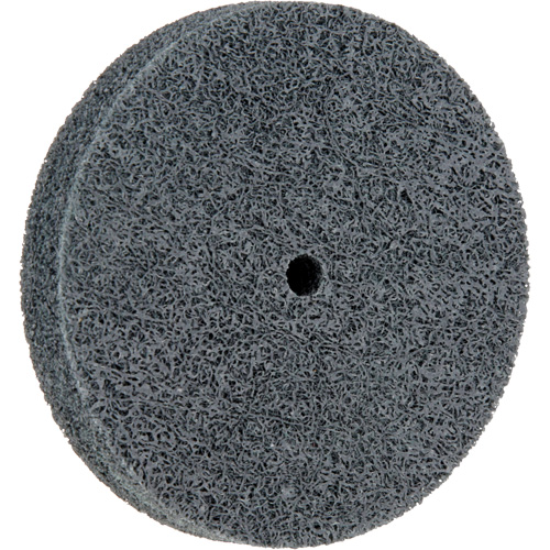 Meule homog&egrave;ne &agrave; faible densit&eacute; de s&eacute;rie 500 Standard Abrasives, 3" x 1/2", Arbre de 1/4", Grain de Fin, Carbure de silicium Stor-it Systems