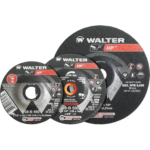 HP Combo Depressed Center Combination Wheel, 3" x 1/8", 3/8" Arbor, Type 27 Stor-it Systems