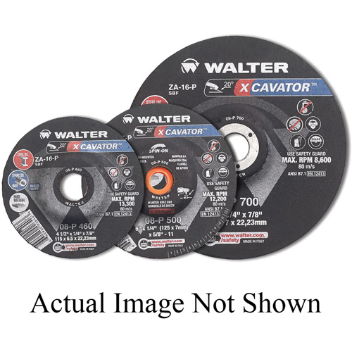 Meule XCAVATOR, 4-1/2" x 1/4", Arbre 5/8"-11, Zirconium, Type 27 Stor-it Systems