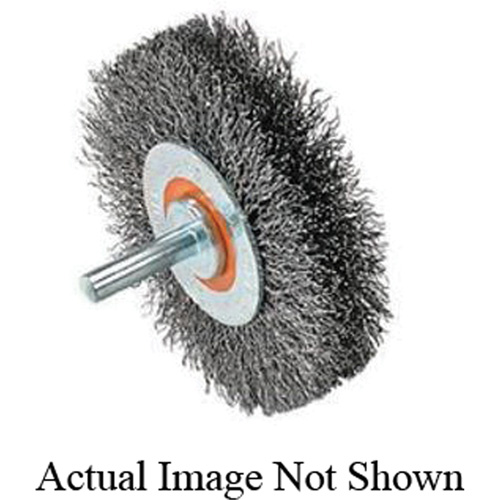 Mounted Crimped Wire Wheel, 3" Dia., 0.0118" Fill Stor-it Systems