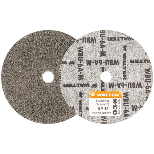 Blendex U Finishing Wheel, 3" Dia., 6AM Grit, Silicon Carbide Stor-it Systems