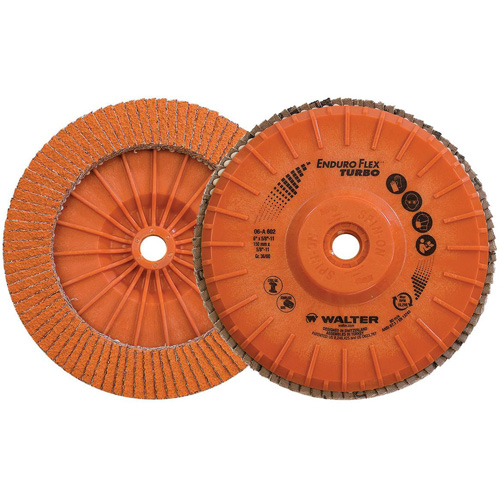 Disque &agrave; lamelles Turbo Enduro-Flex, 6" x 5/8"-11, Type 27S, Grain 36/60, C&eacute;ramique Stor-it Systems