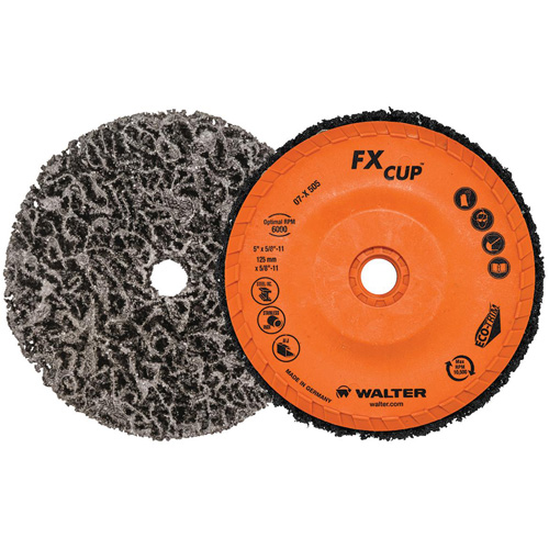 FX Cleaning Cup Disc, 5" Dia., Aluminum Oxide Stor-it Systems