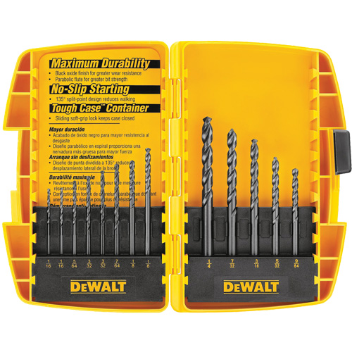 Black & Gold Drill Bit Set, 13 Pieces, High Speed Steel Stor-it Systems