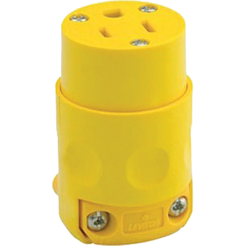 Commercial Grade Straight Blade Connector, 5-15R, Plastic Stor-it Systems