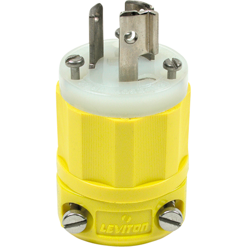 2-Pole 3-Wire Grounding Locking Plug, Nylon, 15 Amps, 250 V, L6-15P Stor-it Systems