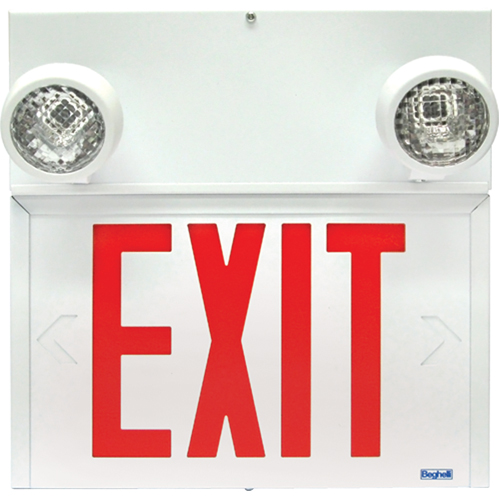Enseignes/lampes combin&eacute;es Stella - Exit, DEL, &agrave; raccordement fixe, 12-1/8'' lo x 12-1/2" la, Anglais Stor-it Systems