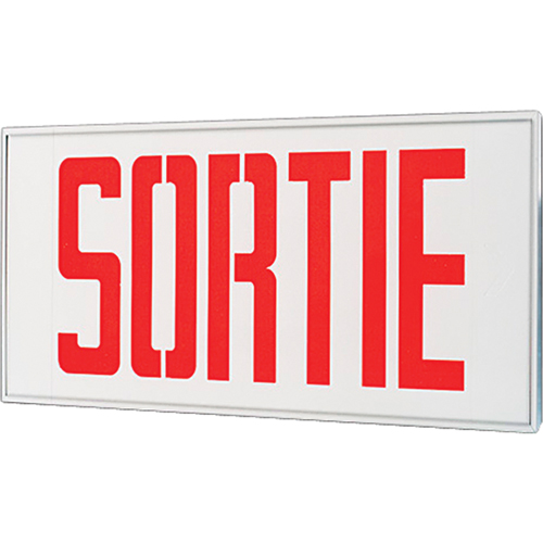 Stella Exit Signs - Sortie, LED, Hardwired, 17-1/2" L x 18-1/2" W, French Stor-it Systems