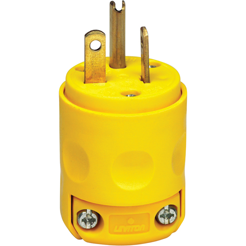 Commercial Grade Straight Blade Plug, Plastic, 20 A, 125 V Stor-it Systems