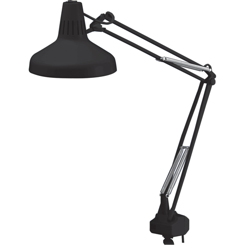 Heavy-duty Combination Task Light, 22/60 W, Fluorescent/Incandescent, 45" Neck, Black Stor-it Systems