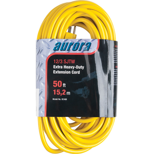 Vinyl Extension Cord, Outdoor, SJTW, 12/3 AWG, 15 A, 50' Stor-it Systems