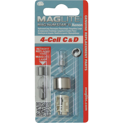 Ampoule de rechange pour lampe de poche &agrave; 4 piles C & D Stor-it Systems