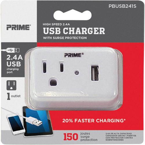 Chargeur USB Prime avec protection contre la surtension Stor-it Systems