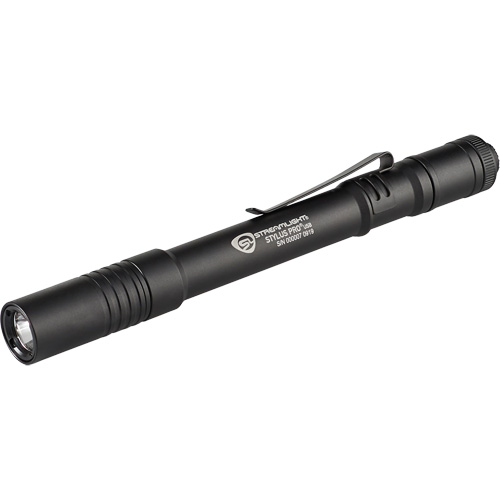 Lampe de poche stylo USB Stylus Pro, DEL, 350 lumens, Corps en Aluminium, piles Rechargeable, Compris Stor-it Systems