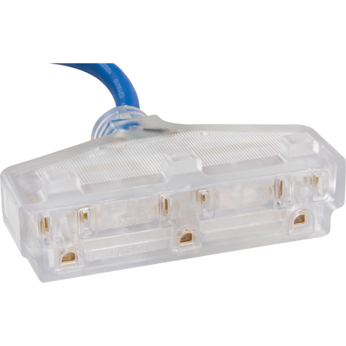 TPE-Rubber Extension Cord with Light Indicator, All-Weather, SJEOW, 14/3 AWG, 15 A, 3 Outlet(s), 25' Stor-it Systems