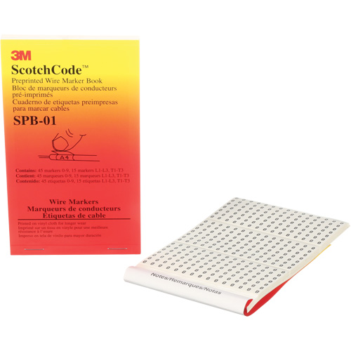 ScotchCode Pre-Printed Wire Marker Book Stor-it Systems
