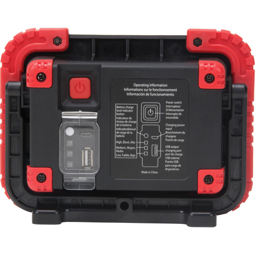 Portable Work Light, LED, 10 W, 1000 Lumens, Plastic Housing Stor-it Systems