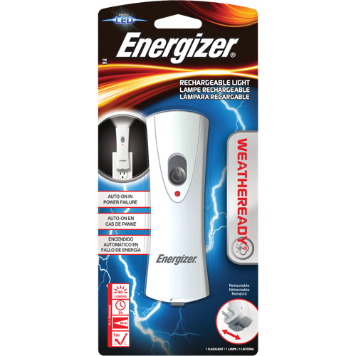 Lampe de poche Weatheready, DEL, 40 lumens, Piles Rechargeable Stor-it Systems