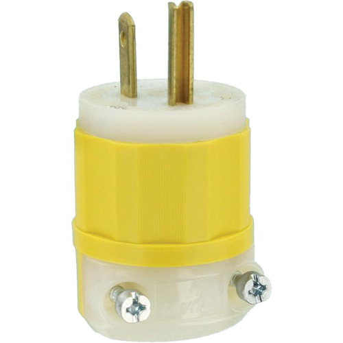 Industrial Grade Straight-Blade Plug, Impact Modified Nylon, 15 A, 125 V Stor-it Systems