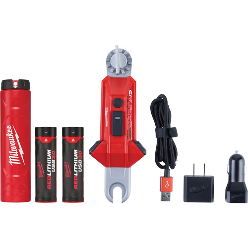 Lampe USB polyvalente REDLITHIUM pour perche isolante, DEL, Piles Rechargeable, Aluminium Stor-it Systems
