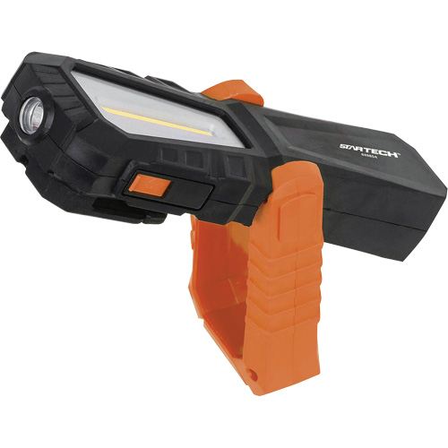 Lampe de travail COB rechargeable avec base pivotante magn&eacute;tique, DEL, 240 lumens, Boîtier en Plastique Stor-it Systems