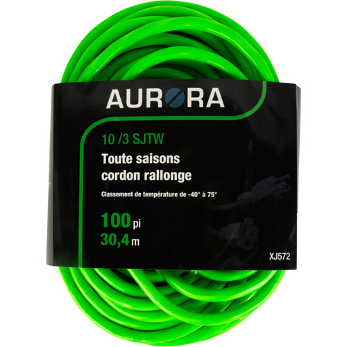 Industrial Extension Cord, All-Weather, SJTW, 10/3 AWG, 15 A, 100' Stor-it Systems