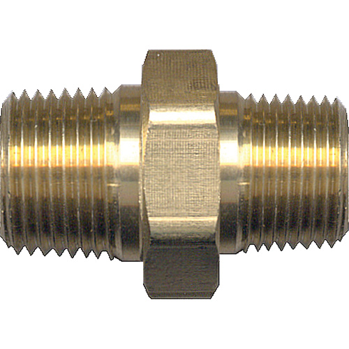 Mamelon de r&eacute;duction hexagonal, Laiton, 1/4" x 1/8", NPT x NPT Stor-it Systems