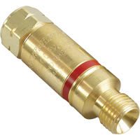 Antiretours pare-flammes - Oxy/gaz combustibles, Gaz combustibles (rouge)/Oxyg&egrave;ne (vert), Style pour adapteur de d&eacute;tendeur Stor-it Systems