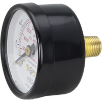 Pressure Gauges, 1-1/2" , 0 - 4000 psi, Back Mount, Analogue 331-2445 | Stor-it Systems