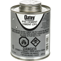 PVC Heavy-Duty Cement, 473 ml, Brush-Top Can, Grey Stor-it Systems
