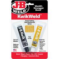 Colle &eacute;poxyde KwikWeld, Deux composants, Tube, 2 oz, Gris Stor-it Systems