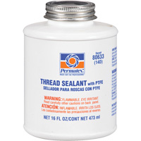 Thread Sealant with PTFE, Brush-Top Can, 473 ml, -54° C - 149° C/-65° F - 300° F AH125 | Stor-it Systems