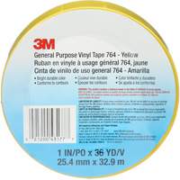 Ruban en vinyle pour travaux g&eacute;n&eacute;raux 764, 25,4 mm (1") la x 32,9 m (108') lo, 5 mils, Jaune Stor-it Systems