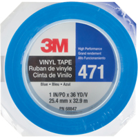Ruban en vinyle 471, 25,4 mm (1") la x 32,9 m (108') lo, 5,3 mils, Bleu Stor-it Systems