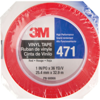 Ruban en vinyle 471, 25,4 mm (1") la x 32,9 m (108') lo, 5,3 mils, Rouge Stor-it Systems