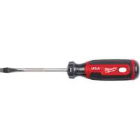 Slotted Screwdriver, 1/4" Tip, Round, 211 mm L, Cushion Grip Handle Stor-it Systems