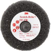 Brosse &agrave; lamelles pour la coupe et le polissage Scotch-Brite, Oxyde d'aluminium, Grain Fin, 2" x 1" x 1/4" Stor-it Systems