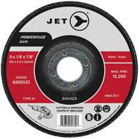 Powerplus DUO Cutting/Grinding Wheel, 4-1/2" x 1/8", 7/8" Arbor, Type 27, A30DUO Grit Stor-it Systems