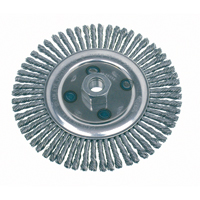 Brosse rotative &agrave; fils nou&eacute;s, pour passe de fond, Dia. 4-7/8", Fils 0,02", Arbre 5/8"-11, Acier Stor-it Systems