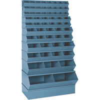 Sectional Bin Units, 100 lbs. Cap., 37" W x 8" D x 4-1/2" H, Blue CA786 | Stor-it Systems