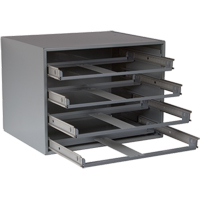 Compartment Box Cabinets, Steel, 4 Slots, 20" W x 15-3/4" D x 15" H, Grey CA965 | Stor-it Systems