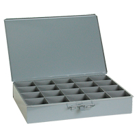Boîtes &agrave; fond courb&eacute;, Acier, 20 compartiments, 18" la x 12" p, 3" h, Gris Stor-it Systems