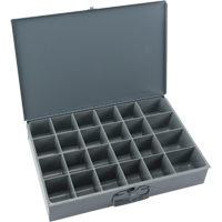 Boîtes &agrave; fond courb&eacute;, Acier, 24 compartiments, 18" la x 12" p, 3" h, Gris Stor-it Systems