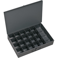 Boîtes &agrave; fond courb&eacute;, Acier, 21 compartiments, 13-3/8" la x 9-1/4" p, 2" h, Gris Stor-it Systems