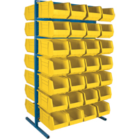 Support stationnaire deux c&ocirc;t&eacute;s pour bacs, 36" la x 24" p x 61" h, 56 bacs Stor-it Systems