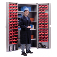 Armoire &agrave; combinaison avec porte creuse, 38" la x 24" p x 72" h, 4 tablettes Stor-it Systems
