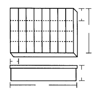 Boîte à compartiments, Plastique, 32 compartiments, 18-1/2" la x 13" p, 3" h, Gris CB497 | Stor-it Systems