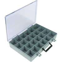 Compartment Case, Plastic, 24 Slots, 15-1/2" W x 11-3/4" D x 2-1/2" H, Grey CB499 | Stor-it Systems