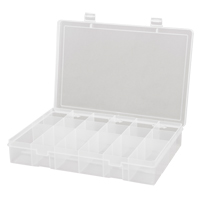 Compact Polypropylene Compartment Cases, 13-1/8" W x 9" D x 2-5/16" H, 18 Compartments Stor-it Systems